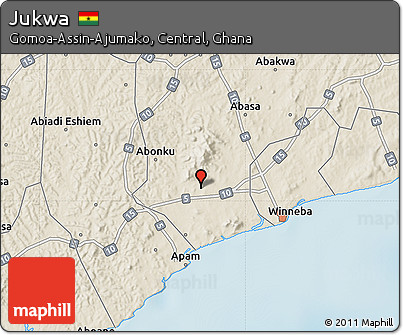 Shaded Relief Map of Jukwa