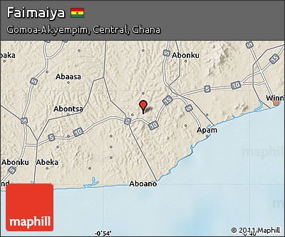 Shaded Relief Map of Faimaiya