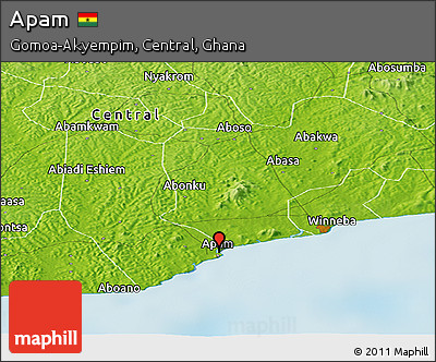 Physical Panoramic Map of Apam
