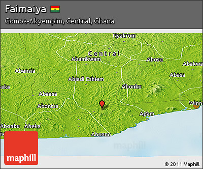 Physical Panoramic Map of Faimaiya