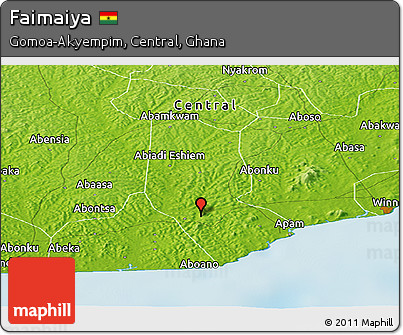 Physical Panoramic Map of Faimaiya
