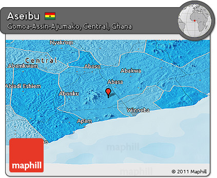 Political Panoramic Map of Aseibu
