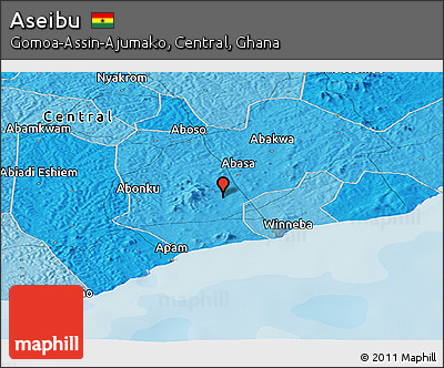 Political Panoramic Map of Aseibu