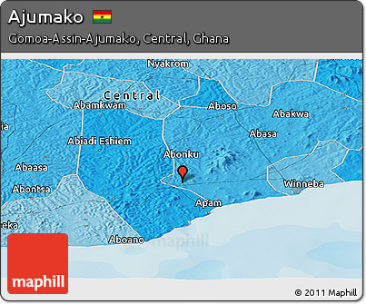 Political Panoramic Map of Ajumako