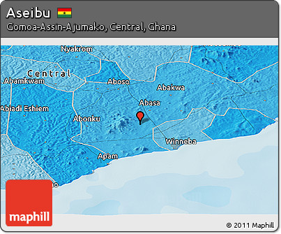 Political Panoramic Map of Aseibu