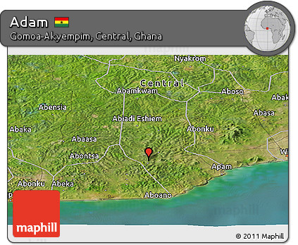 Satellite Panoramic Map of Adam