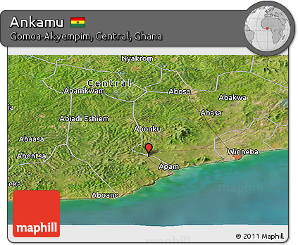 Satellite Panoramic Map of Ankamu