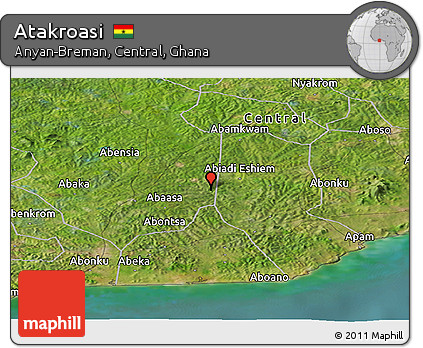 Satellite Panoramic Map of Atakroasi