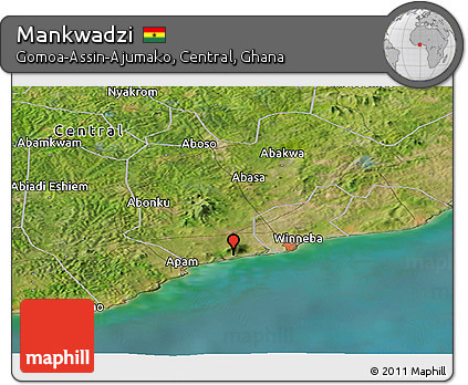 Satellite Panoramic Map of Mankwadzi