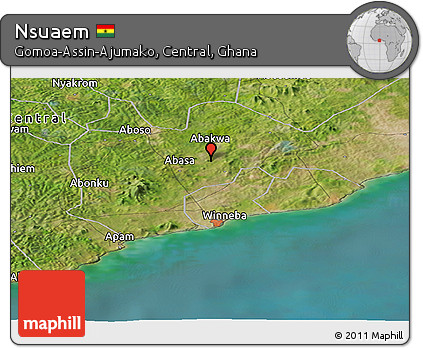 Satellite Panoramic Map of Nsuaem