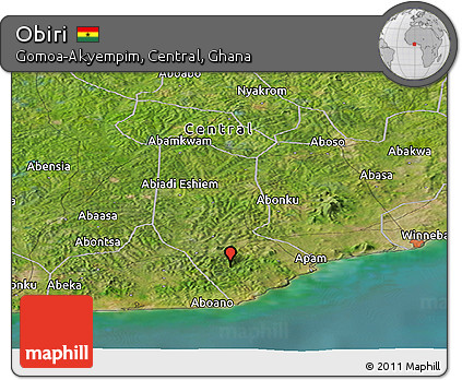 Satellite Panoramic Map of Obiri
