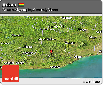Satellite Panoramic Map of Adam