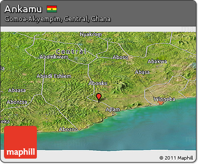 Satellite Panoramic Map of Ankamu