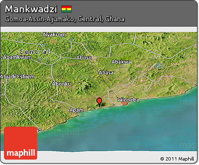Satellite Panoramic Map of Mankwadzi