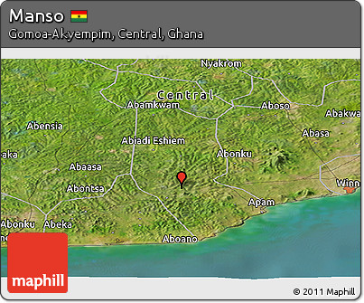 Satellite Panoramic Map of Manso