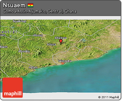Satellite Panoramic Map of Nsuaem