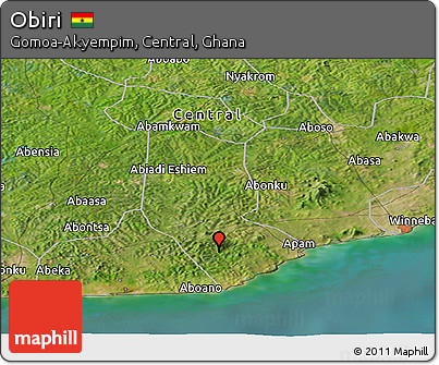 Satellite Panoramic Map of Obiri