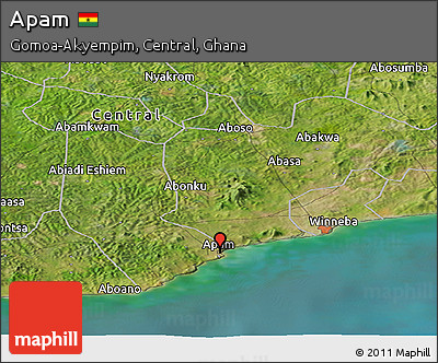 Satellite Panoramic Map of Apam
