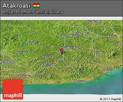Satellite Panoramic Map of Atakroasi
