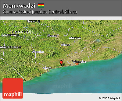 Satellite Panoramic Map of Mankwadzi