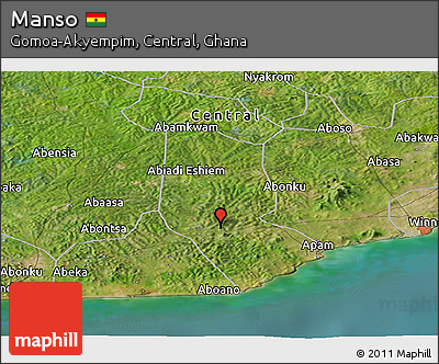 Satellite Panoramic Map of Manso