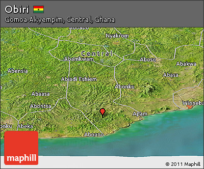 Satellite Panoramic Map of Obiri