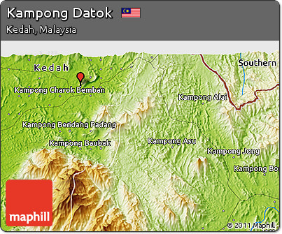 Physical 3D Map of Kampong Datok