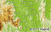 Physical Map of the area around 5° 25' 24" N, 102° 4' 29" E