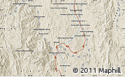 Shaded Relief Map of the area around 5° 25' 24" N, 102° 4' 29" E