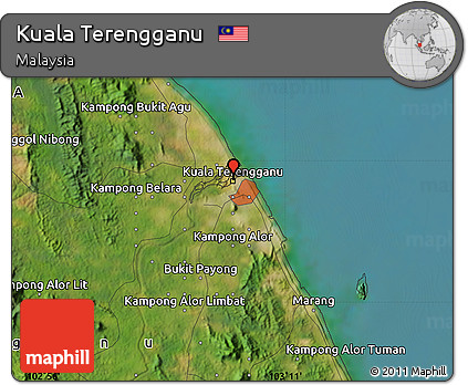Satellite Map of Kuala Terengganu