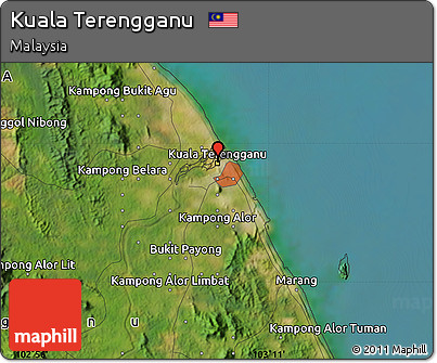 Satellite Map of Kuala Terengganu