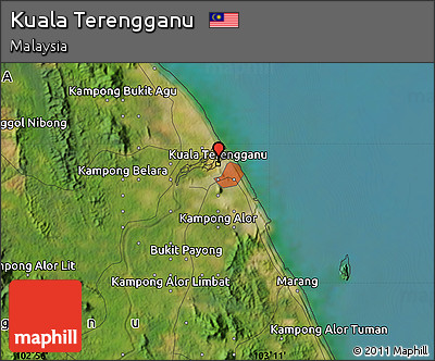 Satellite Map of Kuala Terengganu