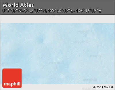Physical 3D Map of the Area around 5° 25' 24" N, 106° 19' 29" E