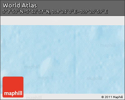 Physical 3D Map of the Area around 5° 25' 24" N, 108° 52' 30" E