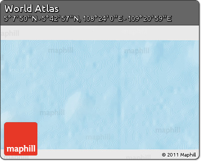 Physical 3D Map of the Area around 5° 25' 24" N, 108° 52' 30" E