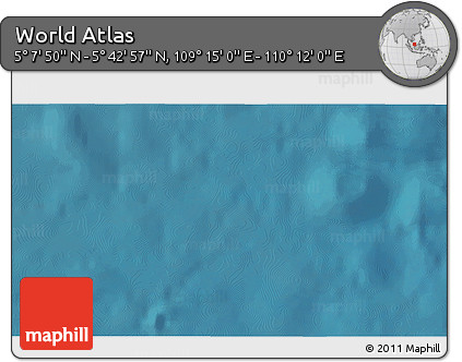 Satellite 3D Map of the Area around 5° 25' 24" N, 109° 43' 29" E