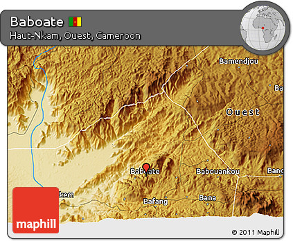 Physical 3D Map of Baboate