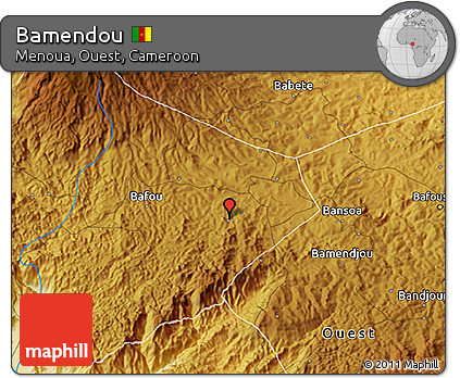 Physical 3D Map of Bamendou