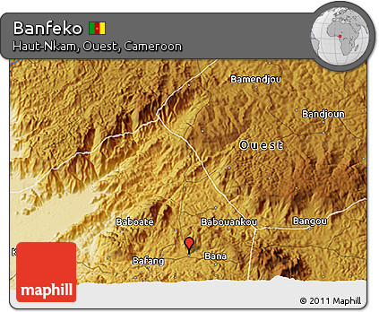 Physical 3D Map of Banfeko