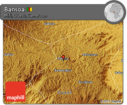 Physical 3D Map of Bansoa