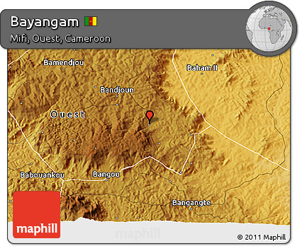 Physical 3D Map of Bayangam