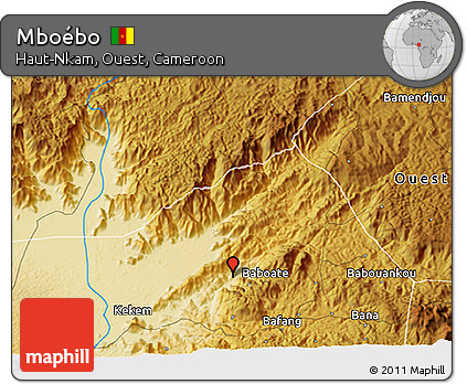 Physical 3D Map of Mboébo