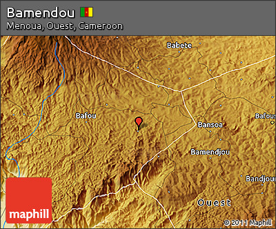 Physical 3D Map of Bamendou