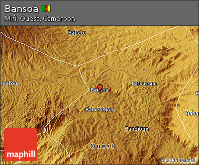 Physical 3D Map of Bansoa
