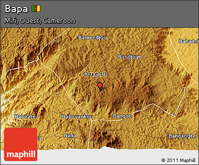 Physical 3D Map of Bapa