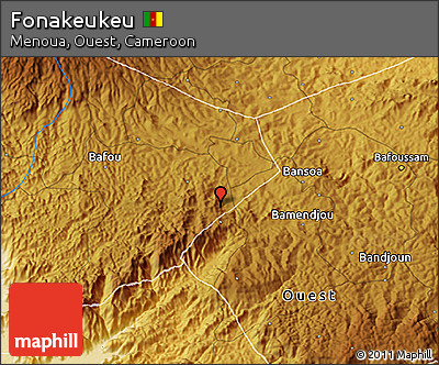 Physical 3D Map of Fonakeukeu