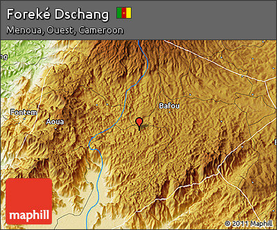 Physical 3D Map of Foreké Dschang