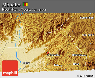 Physical 3D Map of Mboébo