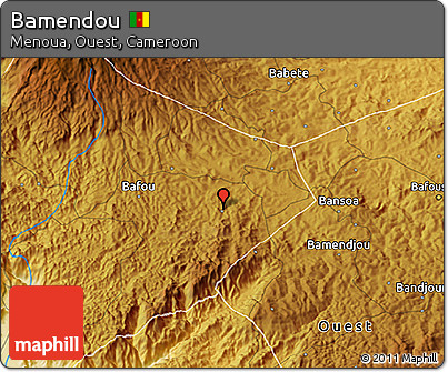 Physical 3D Map of Bamendou