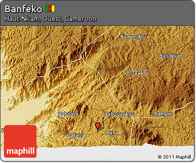 Physical 3D Map of Banfeko